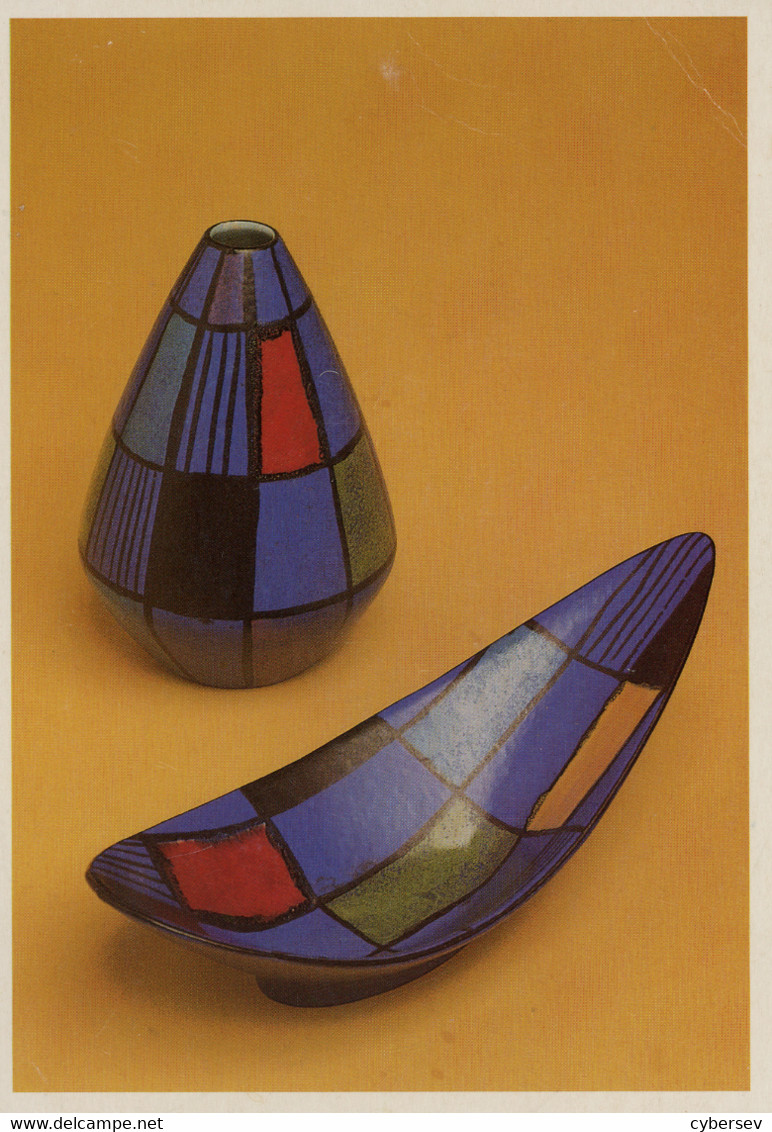 Collection Hermann Götting, Photo Bernhard Schaub, Cologne - Vase Et Coupe Céramique 1959 - Carte Postale Grand Format - Sonstige & Ohne Zuordnung