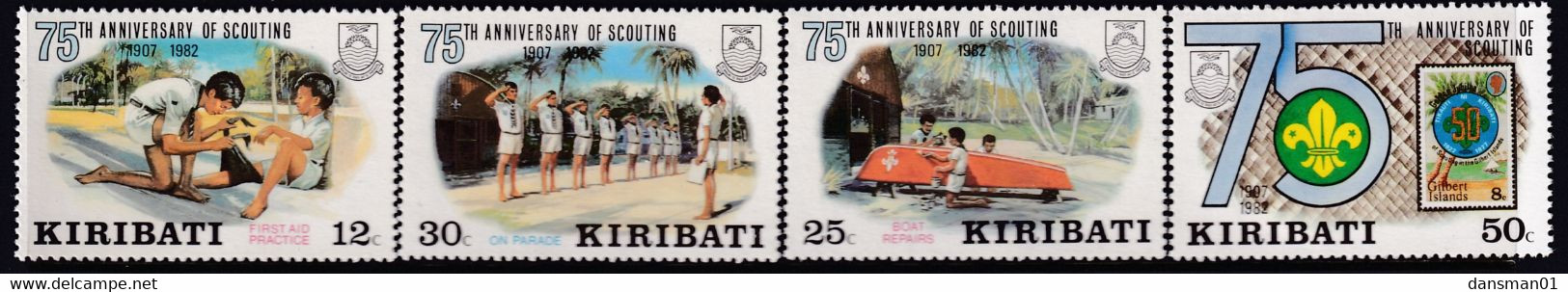 Kiribati 1982 Scouting Sc 410-13 Mint Never Hinged - Kiribati (1979-...)