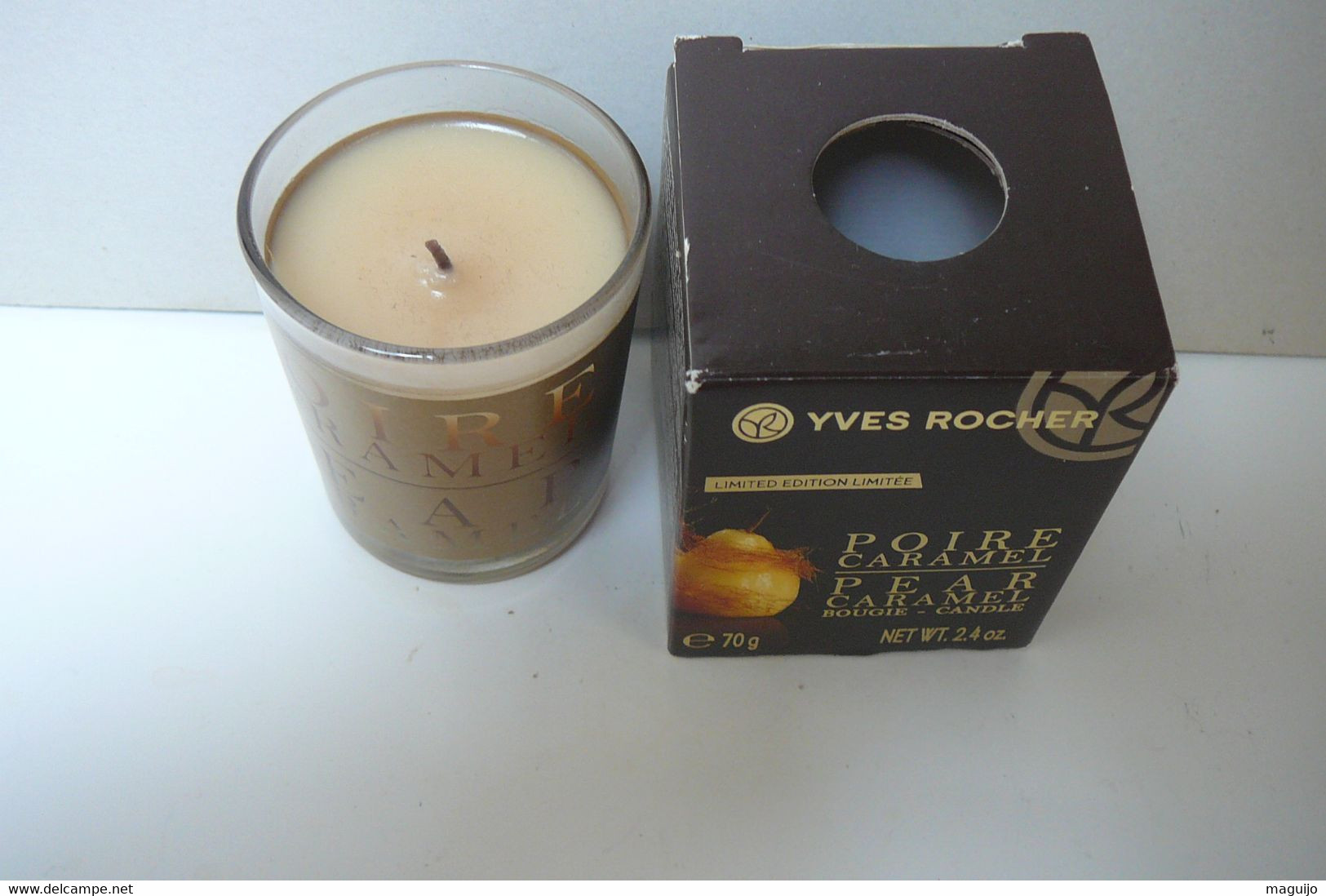 YVES ROCHER " POIRE GARANCE" BOUGIE 70 Gr //BOITE ET BOUGIE IMPECCABLES  LIRE ET VOIR!! - Unclassified