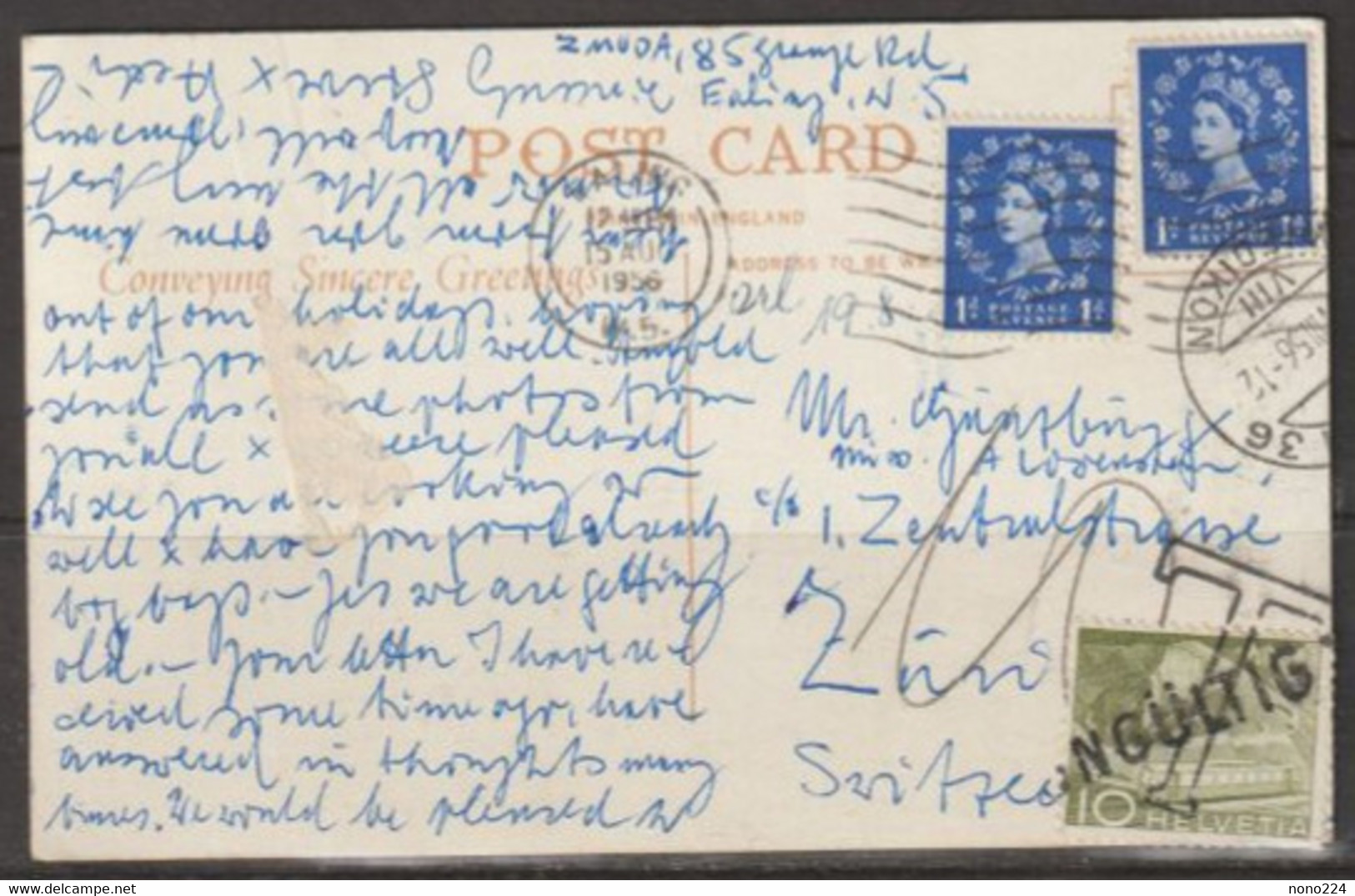 Carte P De 1956 ( Isle Of Wight ) - Other & Unclassified