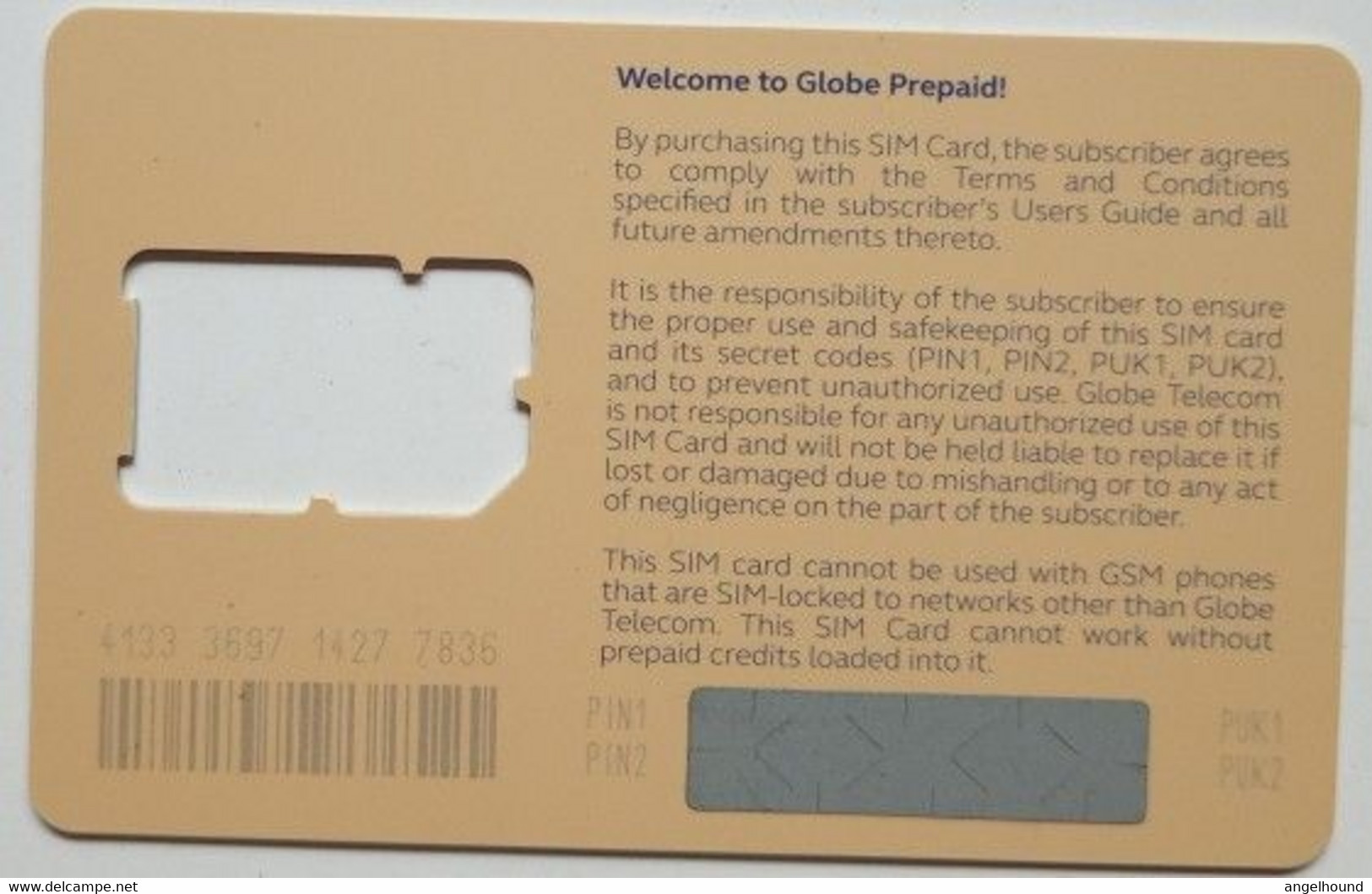 Philippines  Globe Prepaid Sim - Filippine