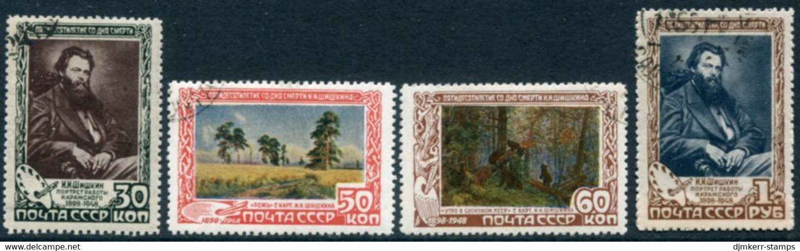 SOVIET UNION 1948 Shishkin Death Anniversary Used.  Michel  1220-23 - Used Stamps