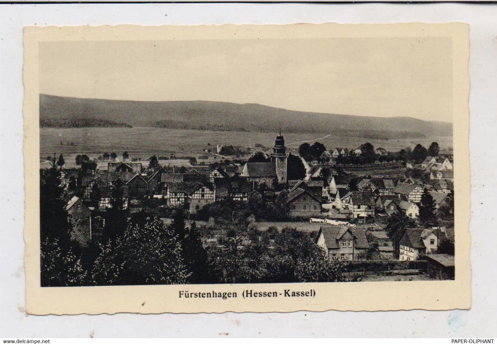 3435 HESSISCH LICHTENAU - FÜRSTENHAGEN, Gesamtansicht 1937, Bahnpost Kassel - Eschwege - Eschwege