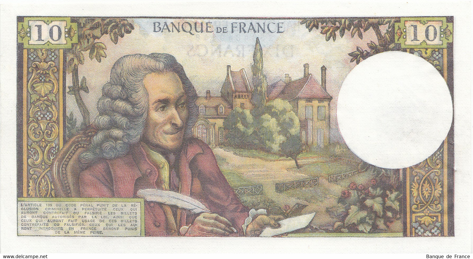 Billet 10 F Voltaire Du 8-11-1973 FAY 62.64 Alph. Z.934 SPL - 1 épinglage - 10 F 1963-1973 ''Voltaire''