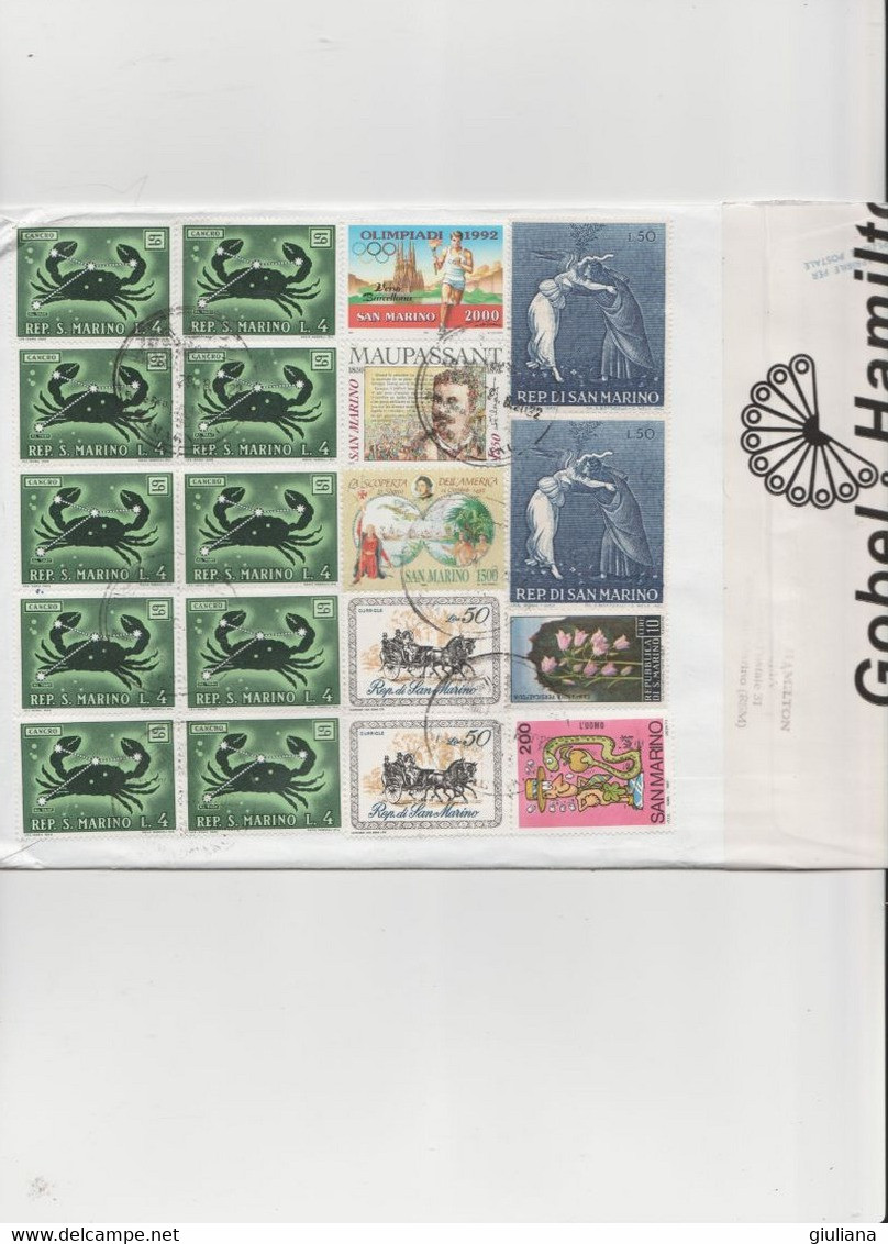 San Marino 2022 - Busta Racc. X L'Italia Affrancata Con  36 Stamps - Covers & Documents