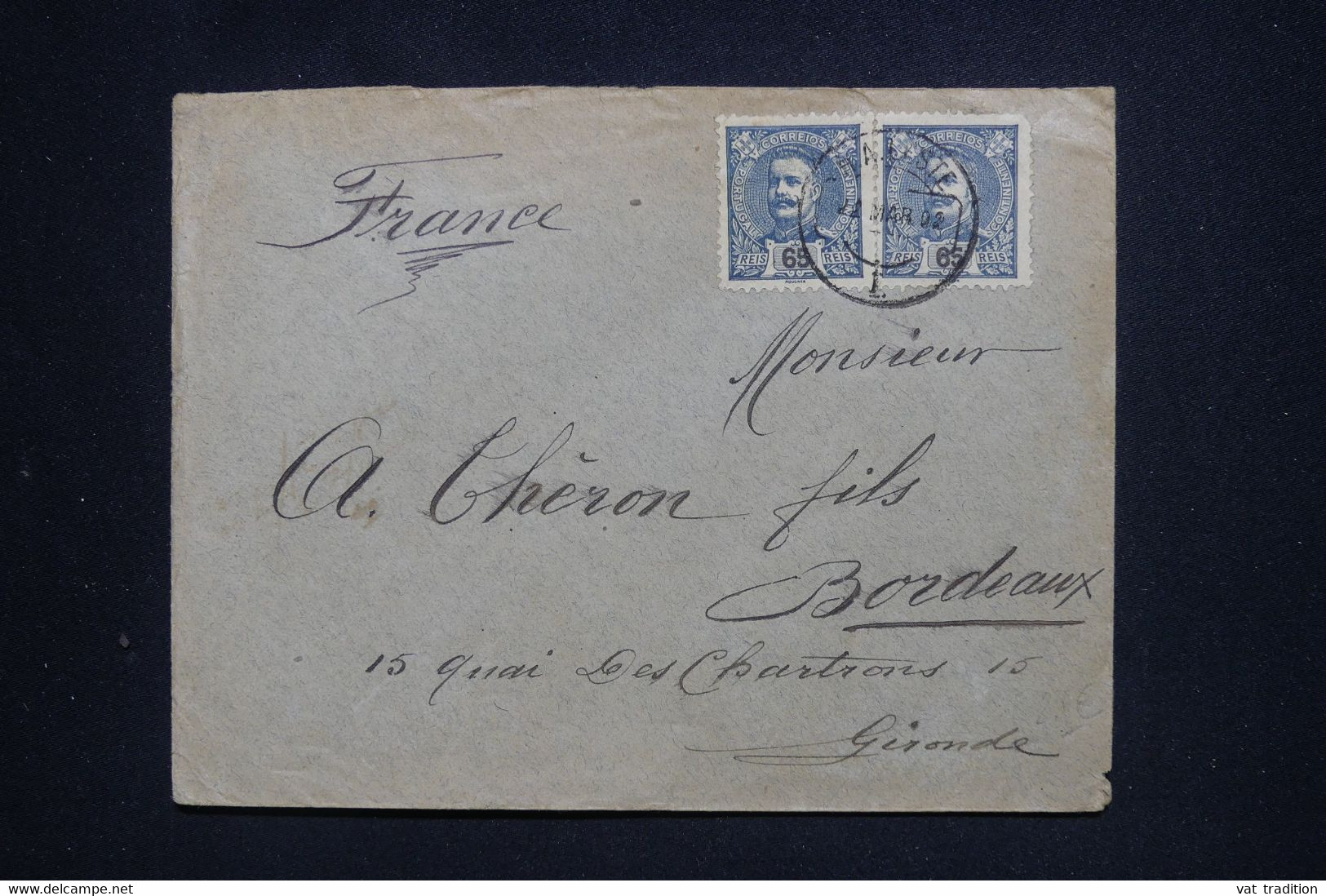 PORTUGAL - Enveloppe  Pour La France En 1902 - L 130623 - Lettres & Documents