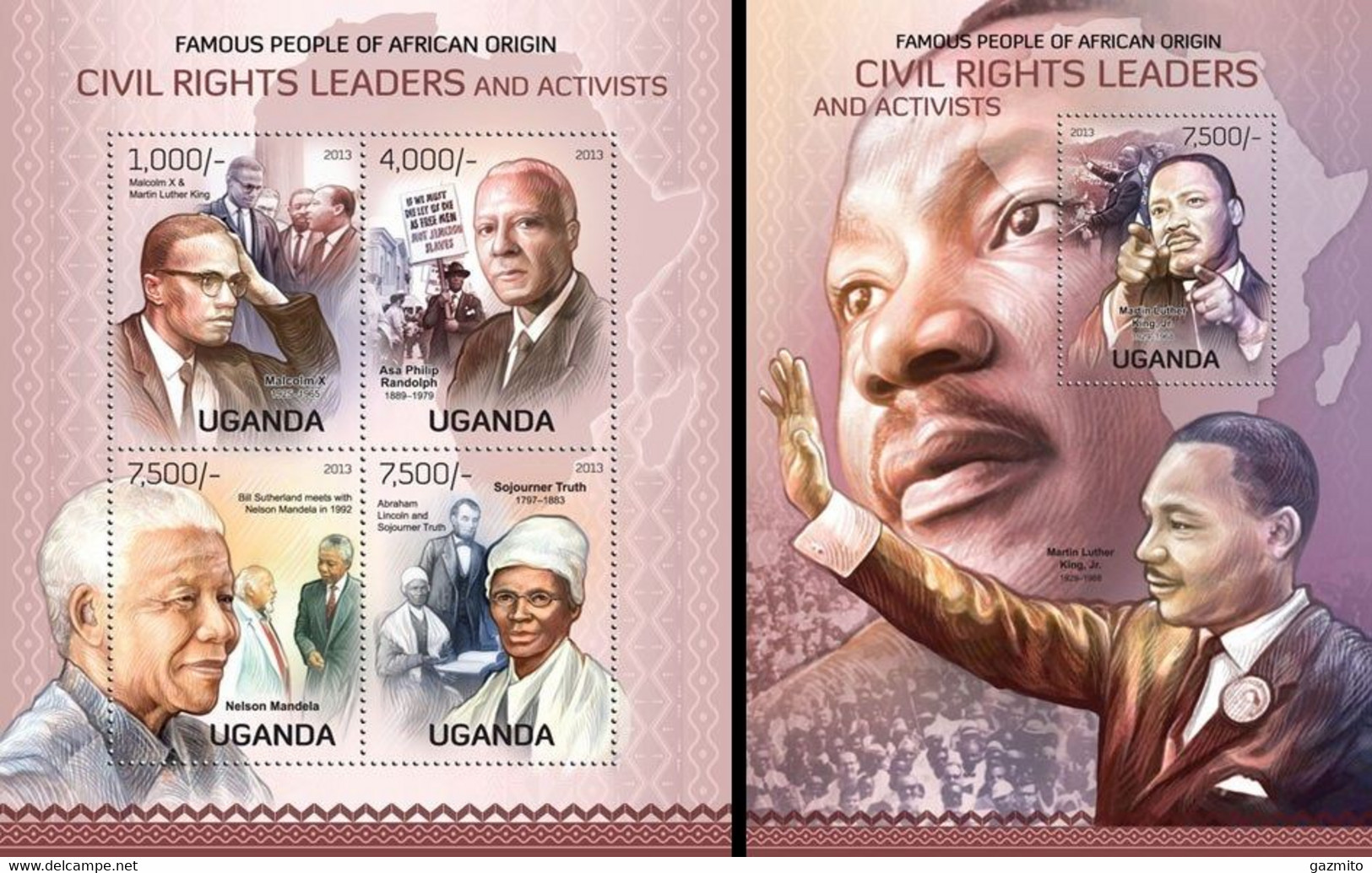 Uganda 2013, M. Luther King, 4val In BF +BF - Martin Luther King