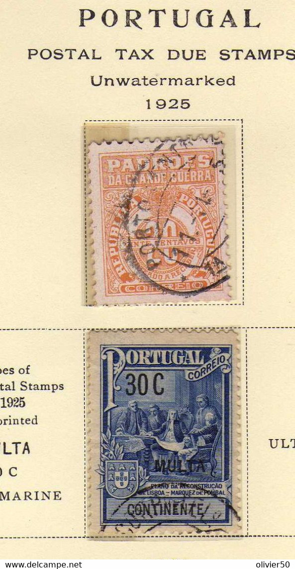 Portugal   - (1925)   - Timbres-taxe -  Obliteres - Gebraucht