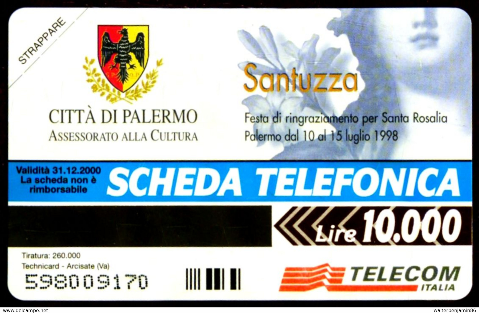 G 854 C&C 2935 SCHEDA TELEFONICA NUOVA MAGNETIZZATA SANTUZZA VARIANTE COLORE - Errori & Varietà