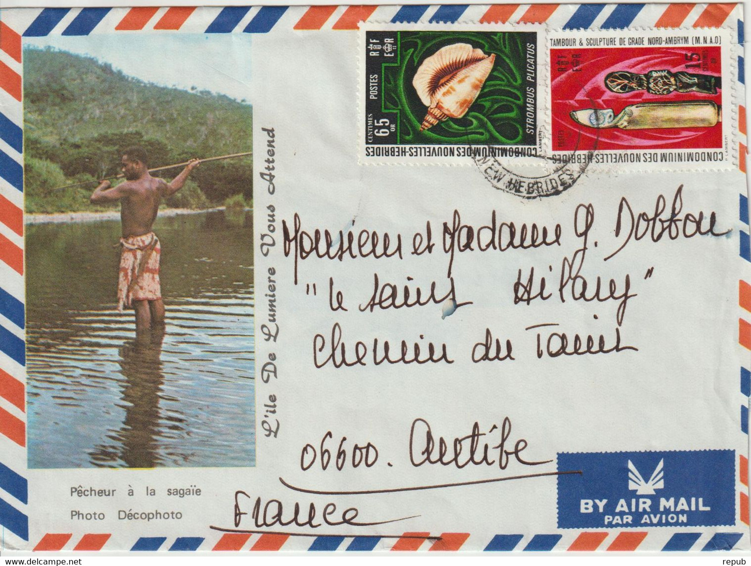 Nouvelles-Hébrides Lettre Illustrée Pour La France - Storia Postale