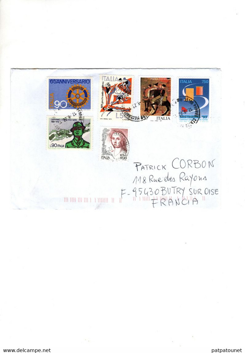 Italie Lettre 2022 6 Timbres - 2021-...: Afgestempeld