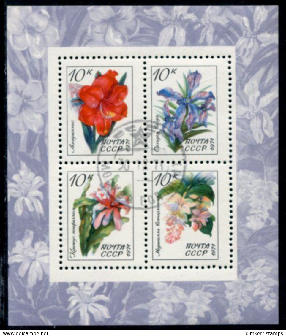 SOVIET UNION 1971 Tropical Plants Block Used.  Michel Block 73 - Used Stamps