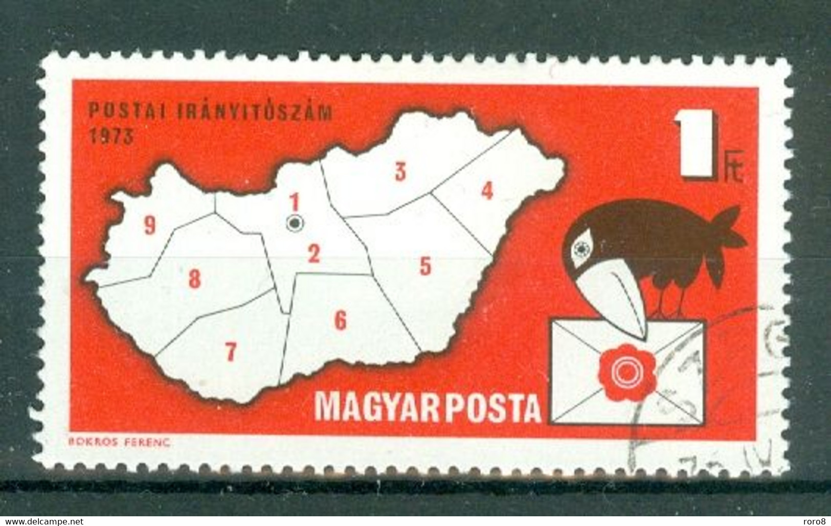 HONGRIE - N°2288 Oblitéré.- Introduction Du Code Postal En Hongrie. - Code Postal