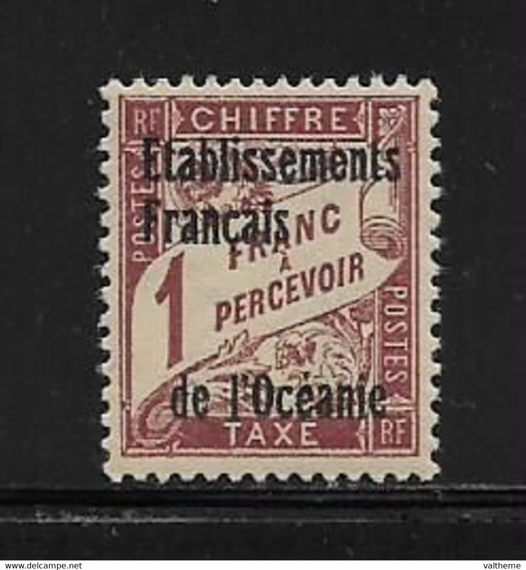 OCEANIE  ( FROCE - 134 )    1926   N° YVERT ET TELLIER  N°  7  N* - Postage Due