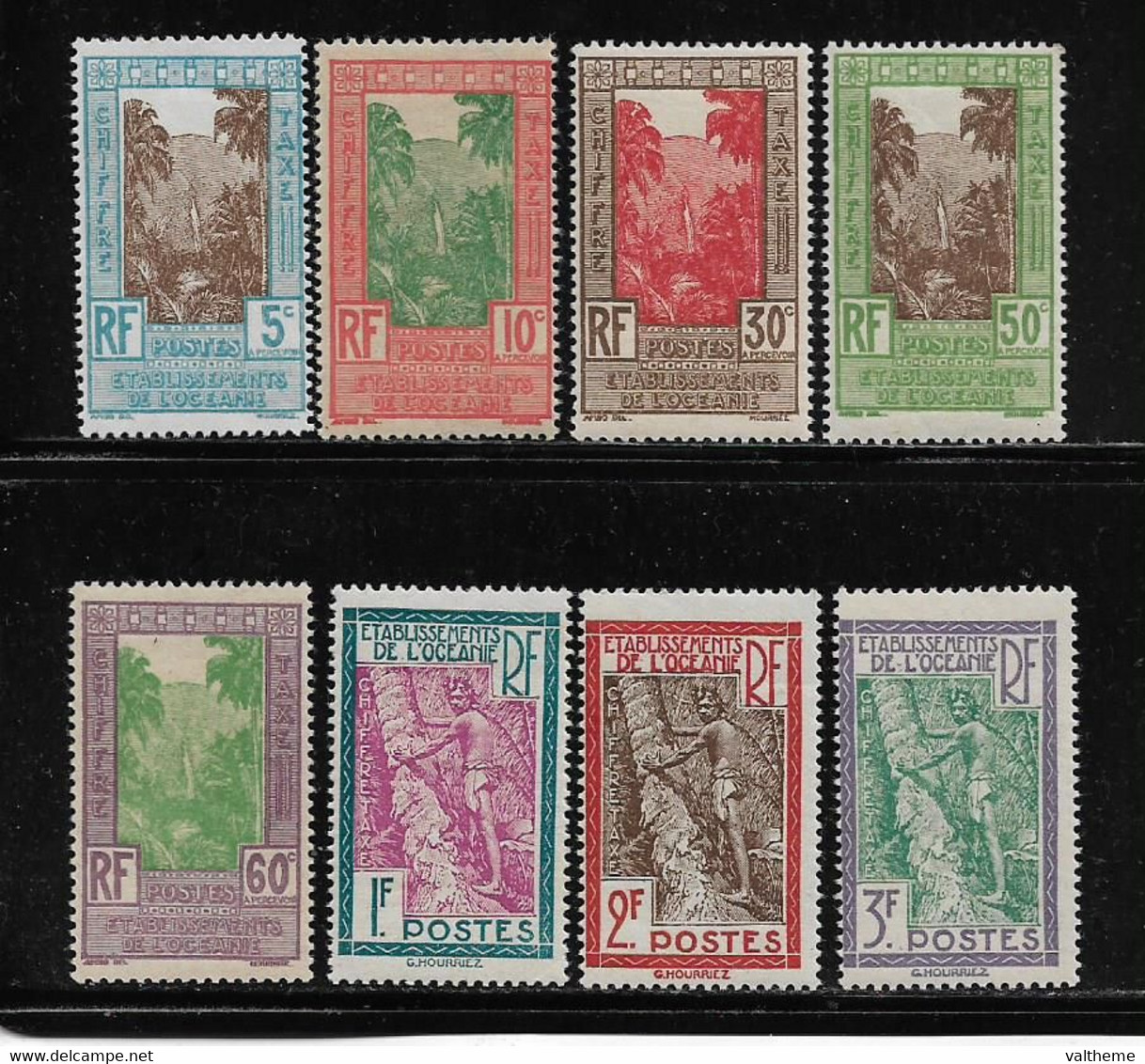 OCEANIE  ( FROCE - 136 )    1929   N° YVERT ET TELLIER  N°  10/17  N* - Postage Due