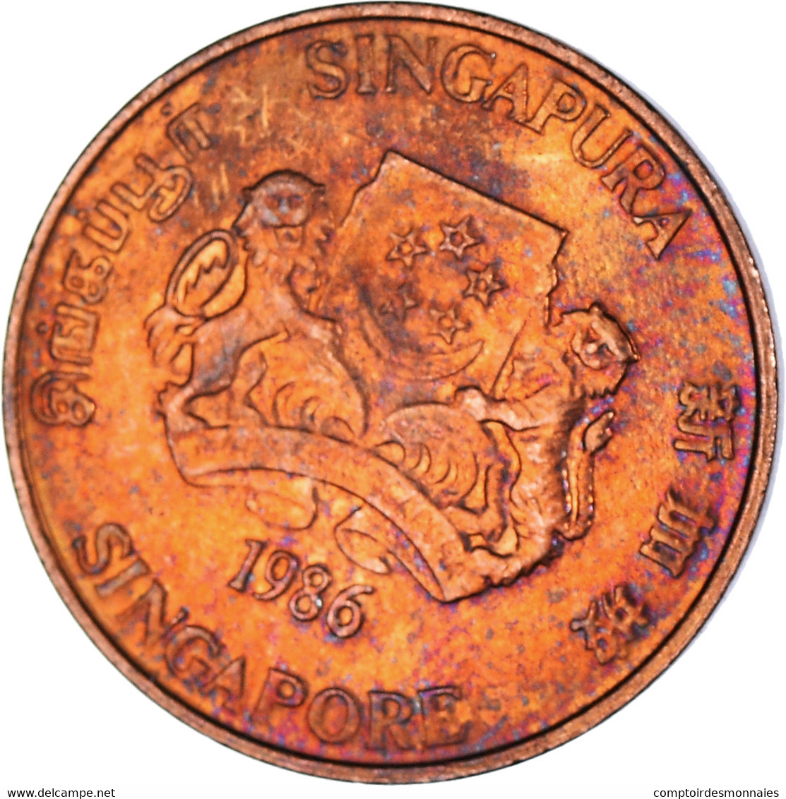 Monnaie, Singapour, Cent, 1986 - Singapour