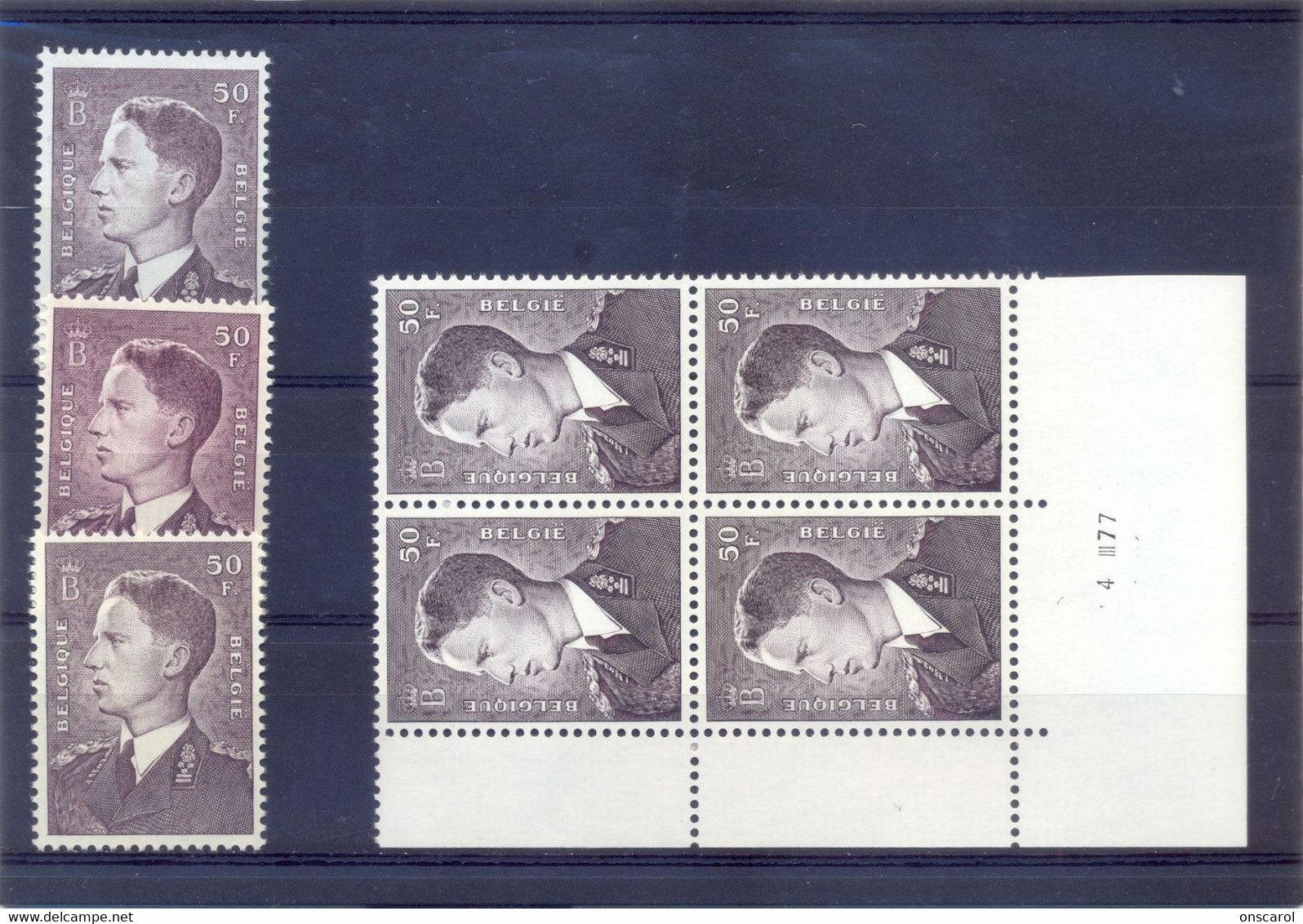 Nrs. 879 + 879A + 879AP3 + 879AP5  In Blok Van 4 Met Datum MNH Postgaaf ** PRACHTIG - 1953-1972 Glasses