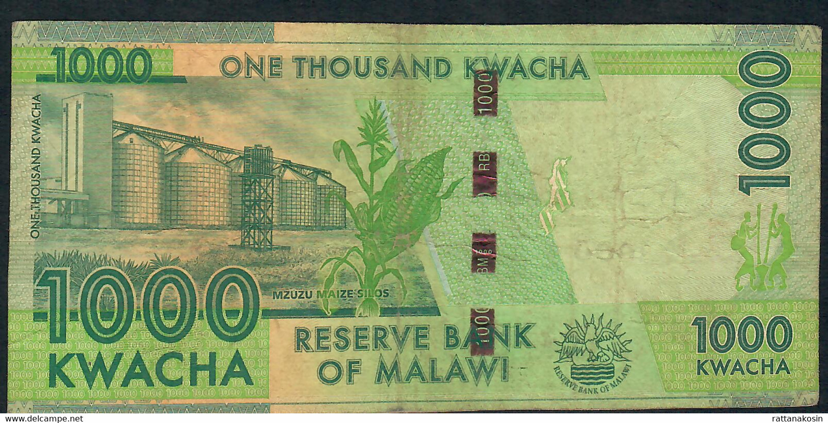 MALAWI RARE P68 1000 KWACHA 2014 #AU COMMEMORATIVE  VF NO P.h. - Malawi