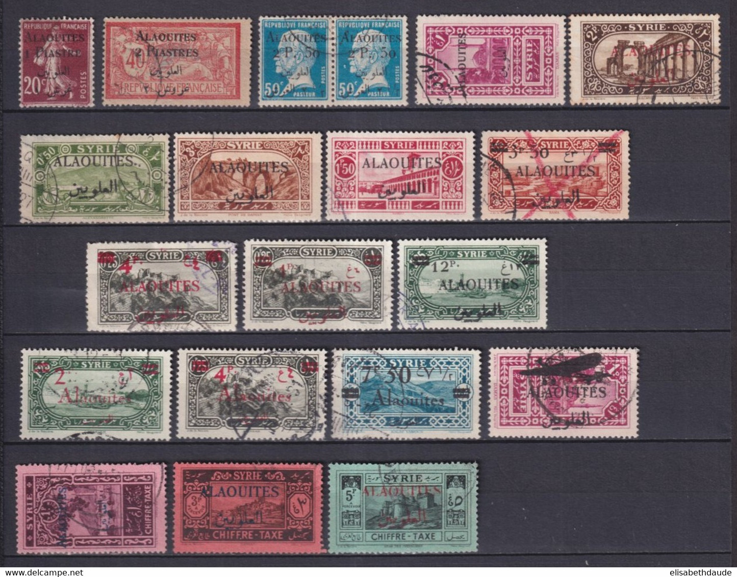 ALAOUITES - 1925/29 - PETIT LOT OBLITERES - COTE > 135  EUR - - Usados