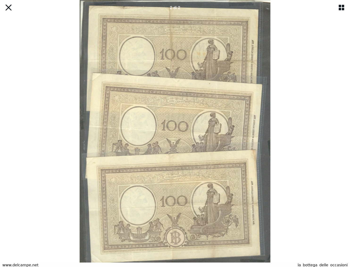 Italia Regno  3  Banconote  Da Lire 100   Barbetti Decreto 1943 Q/ Consecutive Alta Conservazione - 100 Liras