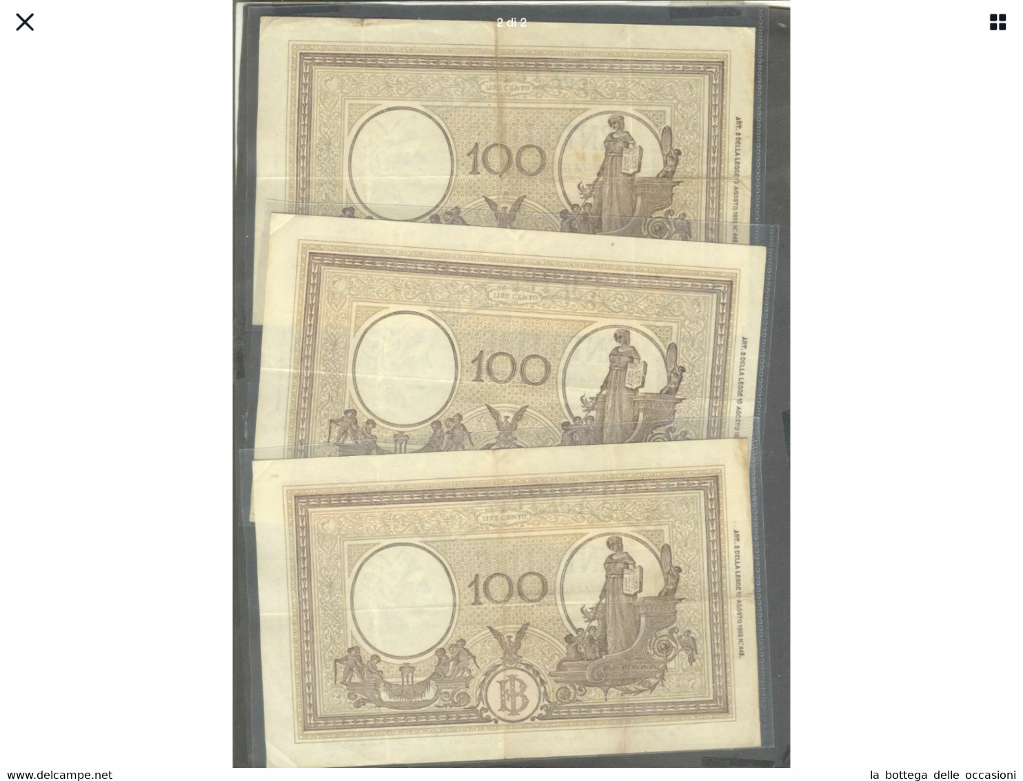 Italia Regno  3  Banconote  Da Lire 100   Barbetti Decreto 1943 Q/ Consecutive Alta Conservazione - 100 Lire