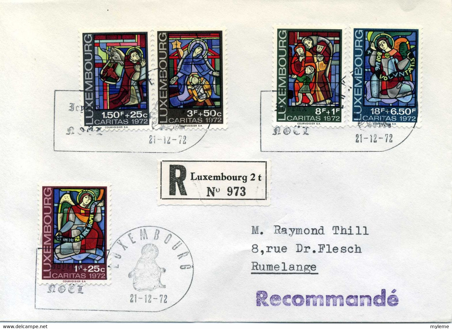 Z8-15 Luxembourg  Recommandé N° 803 à 807     En Parfait état . A Saisir !!! - Storia Postale