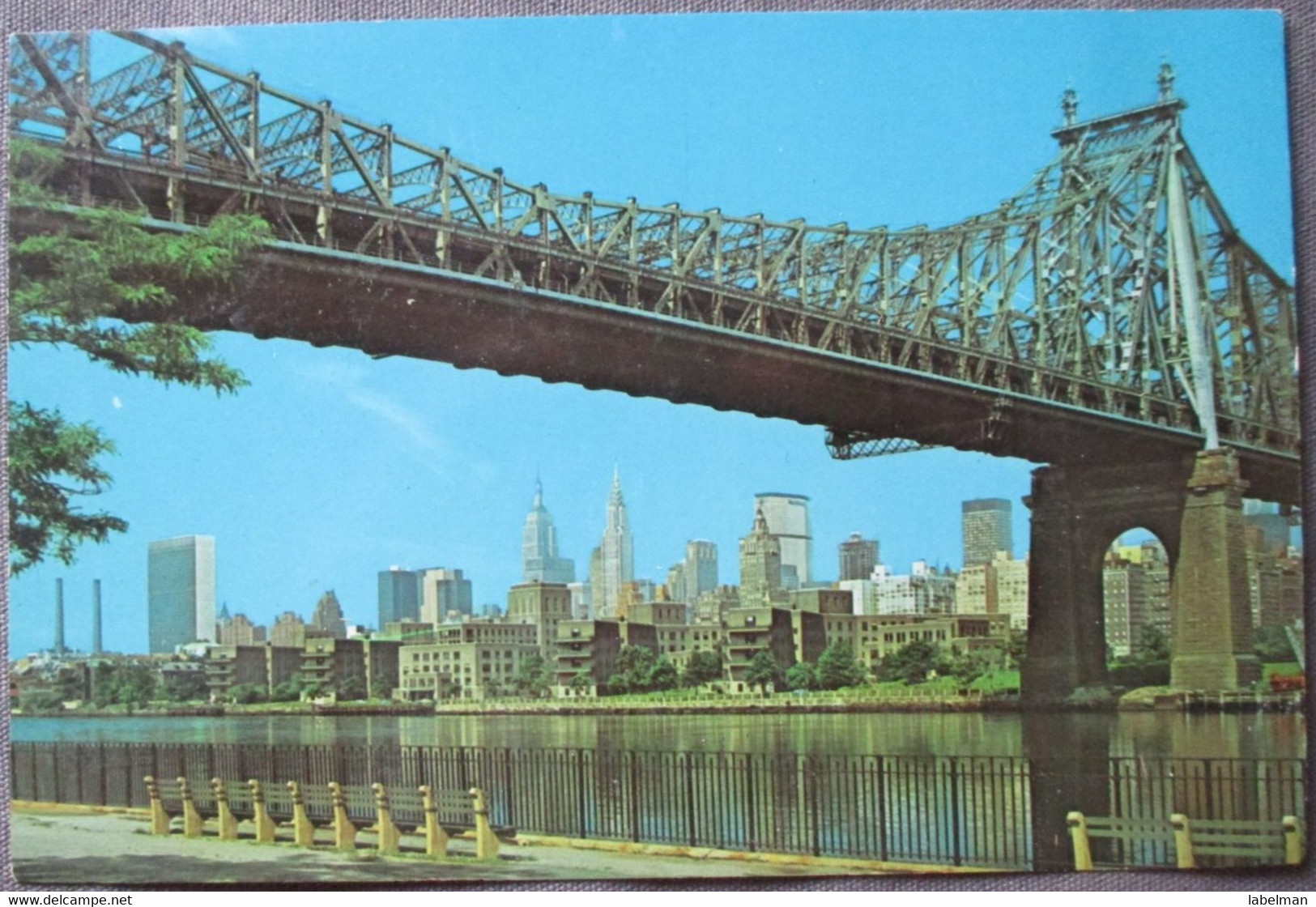 NEW YORK USA UNITED STATES QUEENSBORO BRIDGE SKYLINE GIANT XL CARTE POSTALE ANSICHTSKARTE CARTOLINA POSTCARD PC PC AK - Long Island