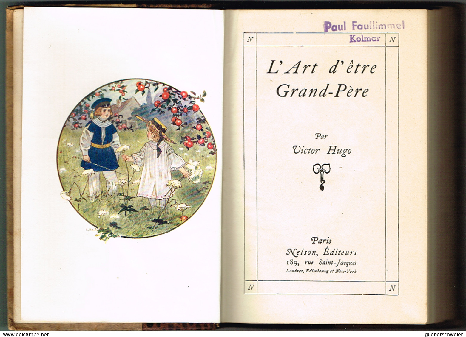 collection de 8 livres anciens des oeuvres complètes de Victor Hugo Editions Nelson Paris