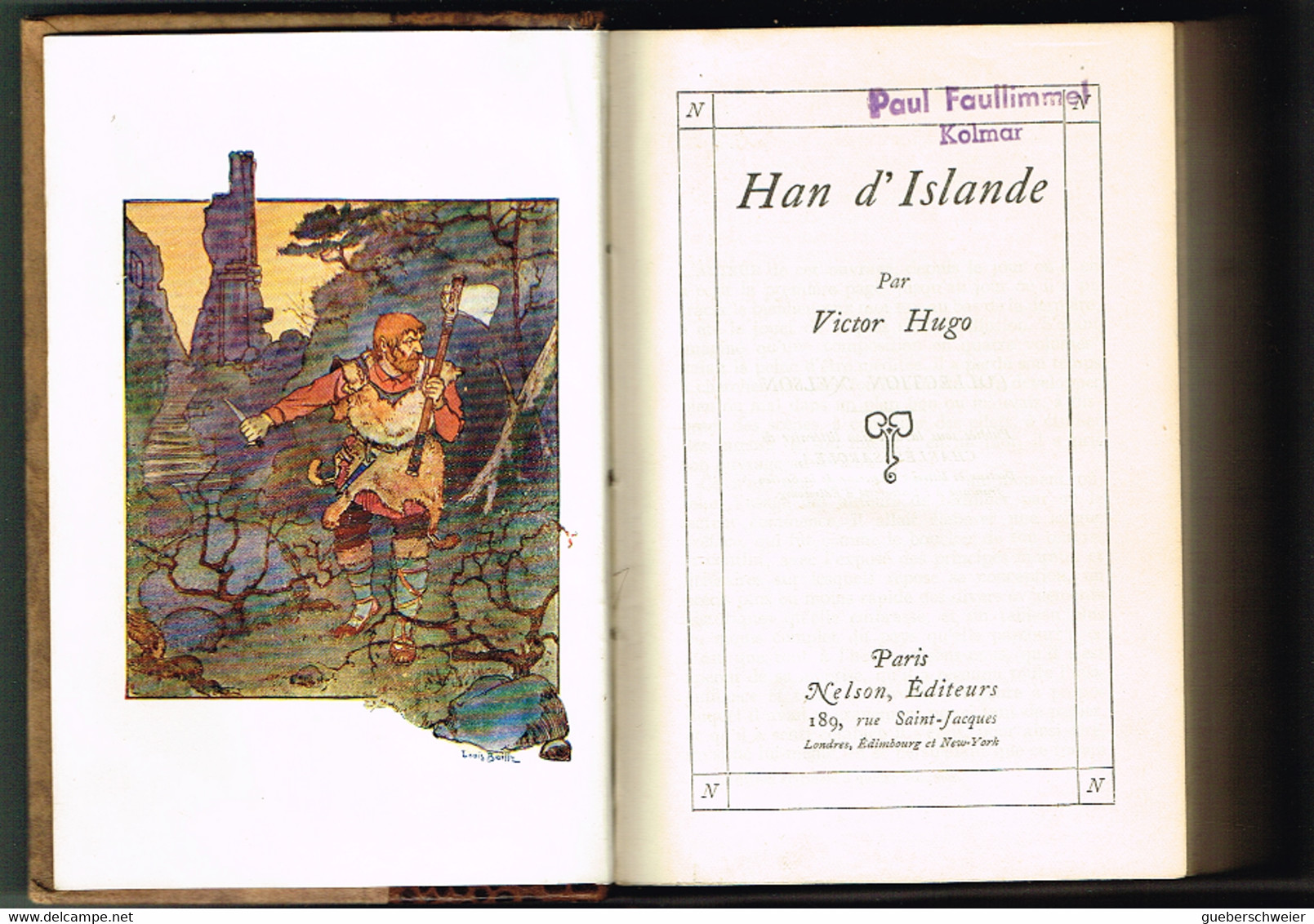 collection de 8 livres anciens des oeuvres complètes de Victor Hugo Editions Nelson Paris