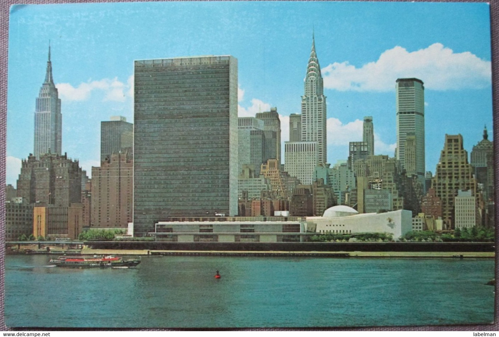 NEW YORK USA UNITED STATES UNITED NATIONS SKYLINE GIANT XL CARTE POSTALE ANSICHTSKARTE CARTOLINA POSTCARD PC PC AK - Long Island