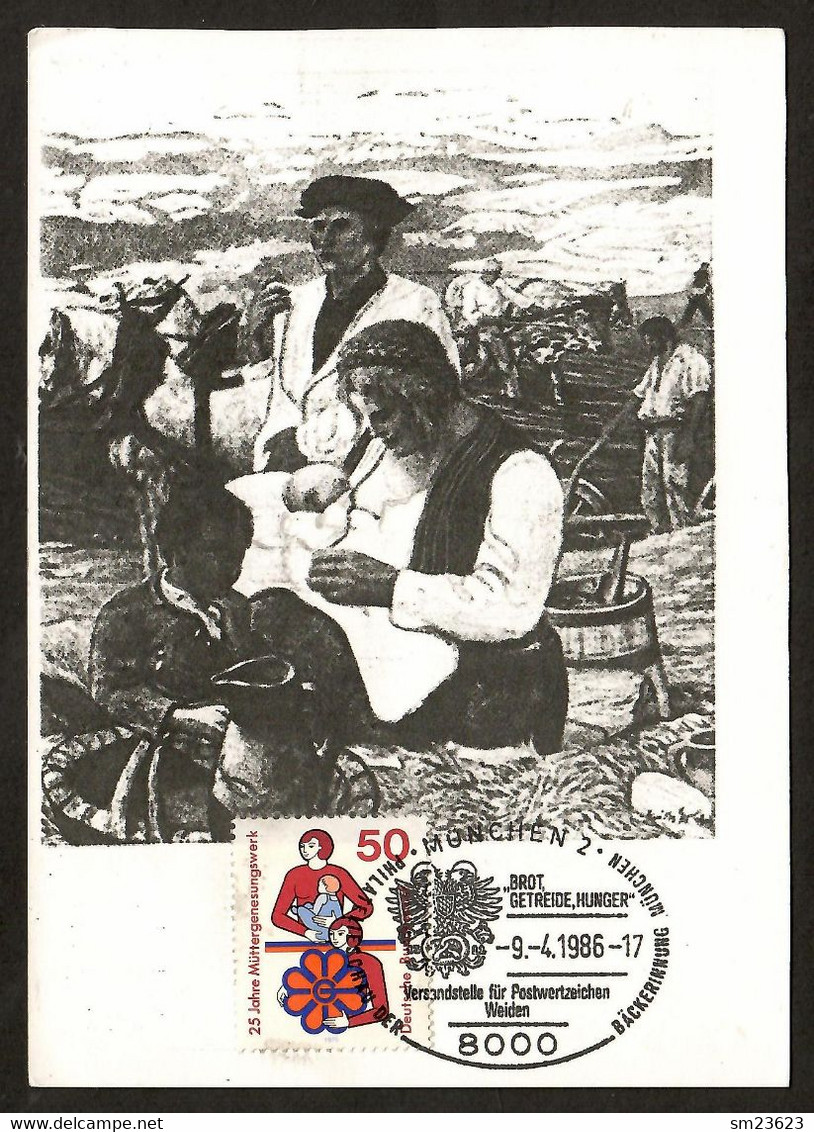 BRD 1975 Mi.Nr. 831 , 25 Jahre Müttergenesungswerk - Maximum Card / Postkarte - Sonderstempel München -9.-4.1986 - 1961-1980
