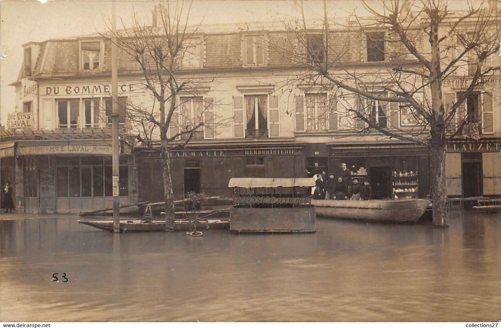 95-BEZONS- CARTE-PHOTO- INONDATION JANVIER 1910 - Bezons