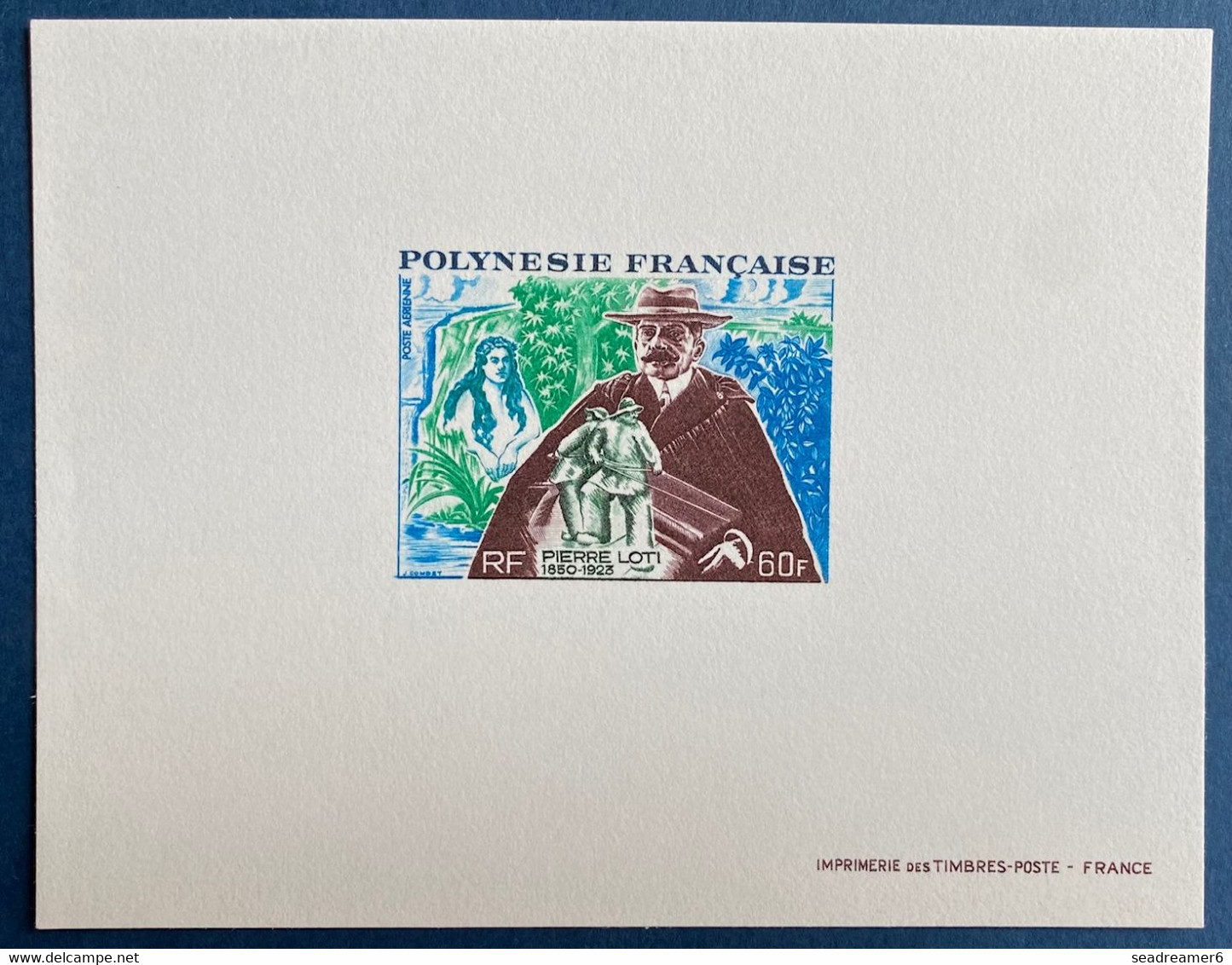 Polynésie Francaise 1973 Epreuve De Luxe / Proofs PA N° 76 50e Anniversaire De La Mort De Pierre Loti TTB - Non Dentelés, épreuves & Variétés