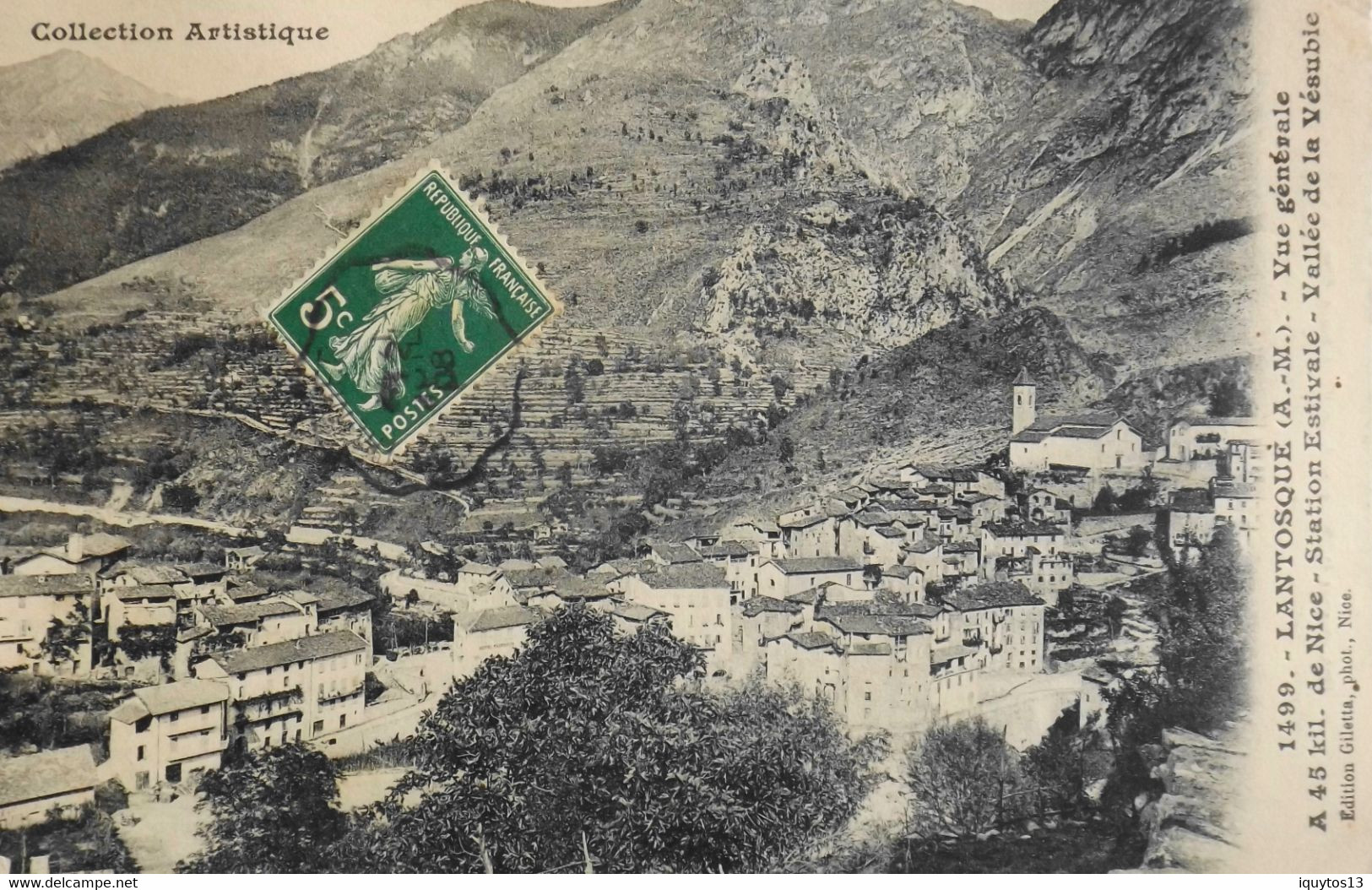 CPA. -  [06] - Lantosque - Vue Générale - Vallée De La Vésubie - Tampon Daté 1908 - BE - Lantosque