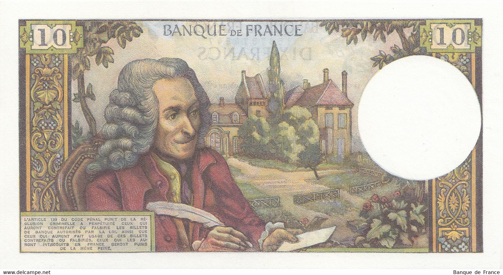 Billet 10 F Voltaire Du 5-11-1970 FAY 62.47 Alph. D.636 - SPL - 10 F 1963-1973 ''Voltaire''