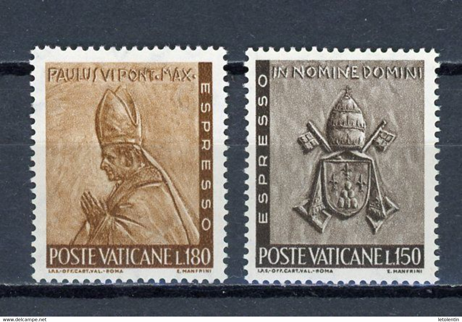 VATICAN: POUR LETTRES PAR EXPRES -  N° Yvert 17+18 ** - Eilsendung (Eilpost)