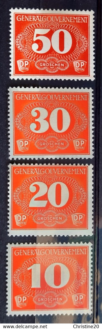 Pologne 1940 Taxe1/4 **TB - Bezetting