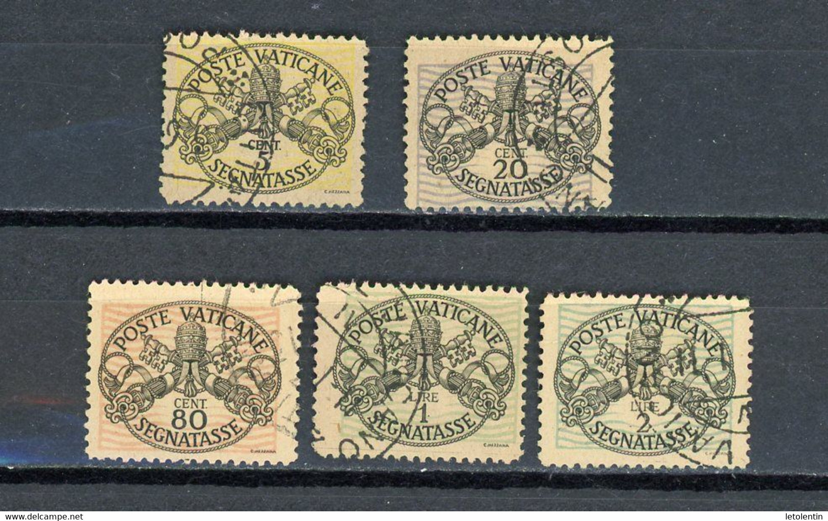VATICAN: TIMBRES TAXE -  N° Yvert 7+8+9+10+11 Obli. - Postage Due