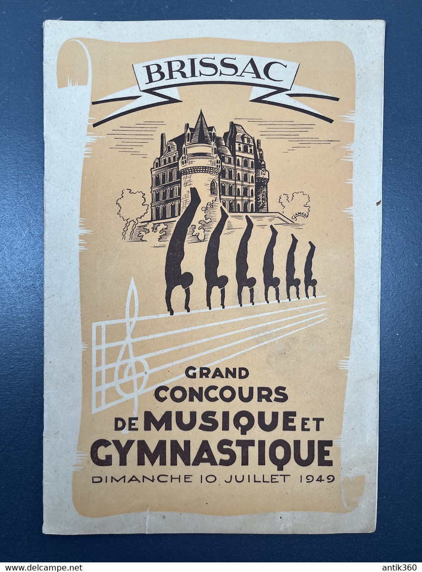 BRISSAC (49) Ancien Programme Grand Concours De Musique Et Gymnastique 10/07/1949 - Programme