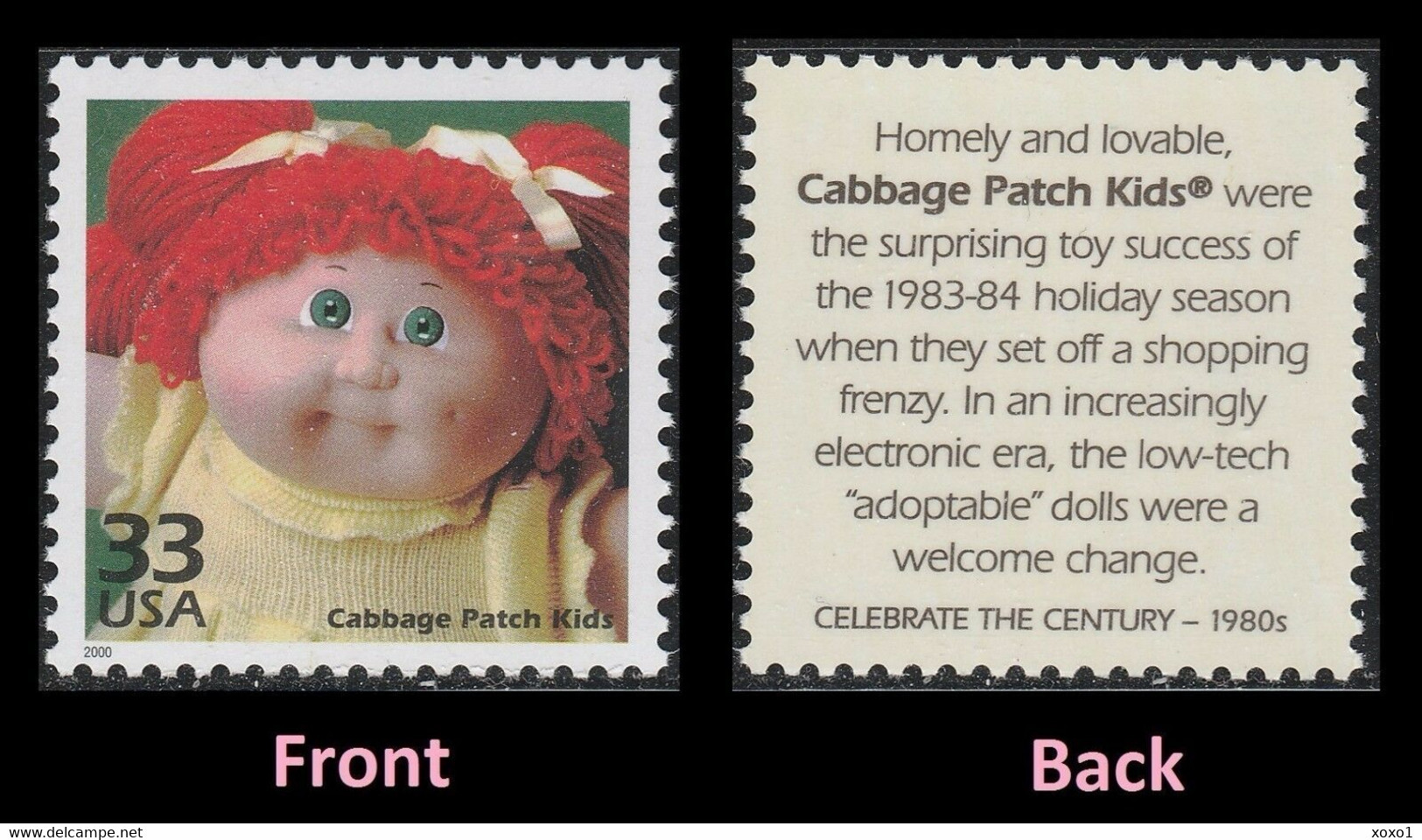 USA 2000 MiNr. 3251 Celebrate The Century 1980s  Childhood "Cabbage Patch Kids" Toy Dolls 1v MNH ** 0,80 € - Puppen