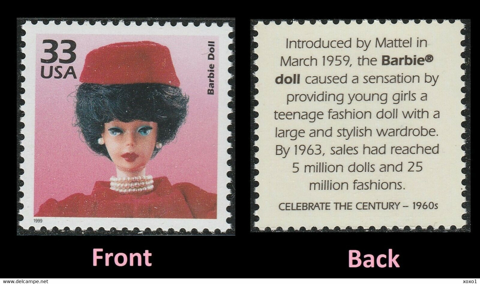USA 1999 MiNr. 3179 Celebrate The Century 1960s  Childhood & Youth  Barbie Doll 1v MNH ** 0,80 € - Bambole
