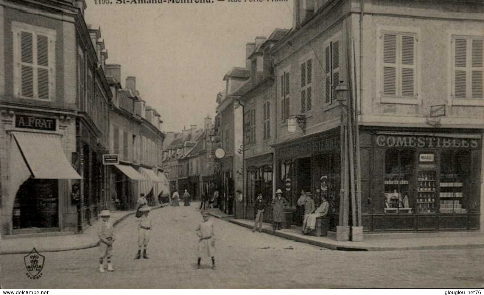 18-ST-AMAND-MONTROND...RUE PORTE-MUTIN....CPA ANIMEE - Saint-Amand-Montrond