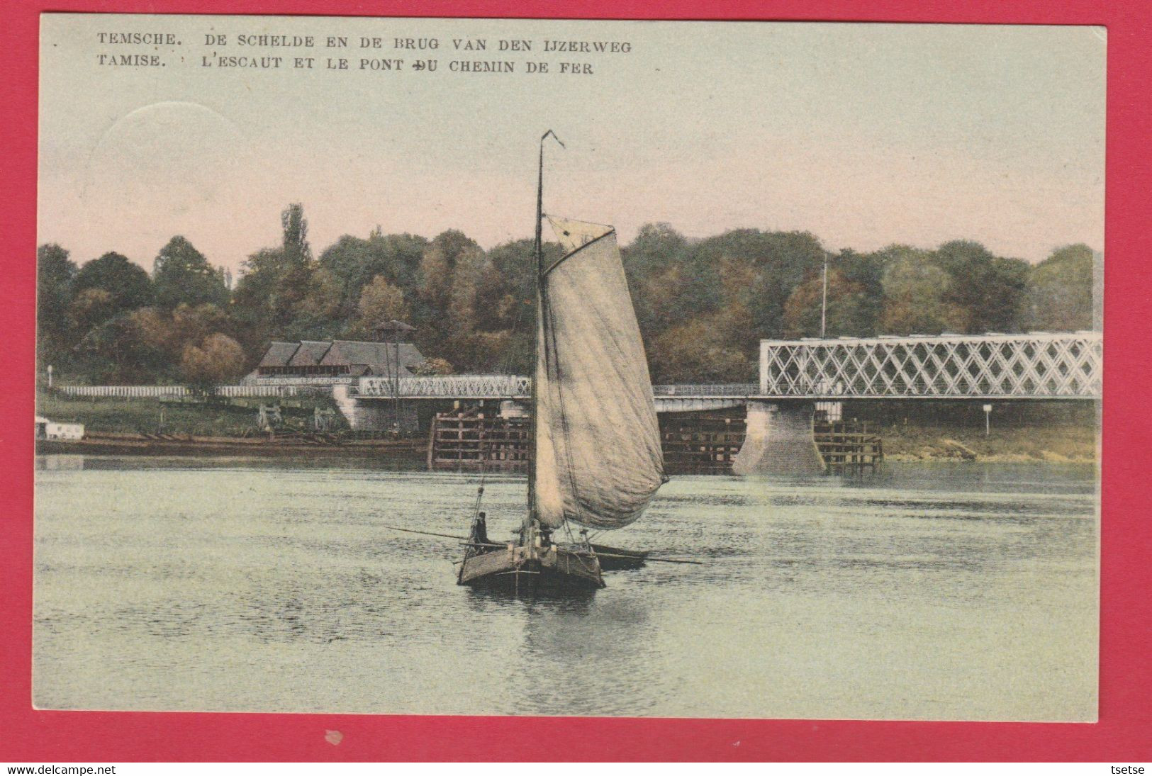 Temse - De Schelde En De Brug  Van Den Izerweg -1907 ( Verso Zien ) - Temse