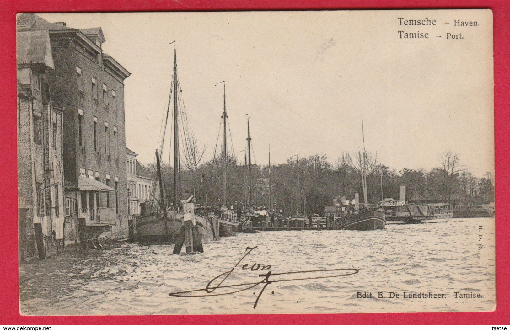 Temse - Haven ... Booten - 1902 ( Verso Zien ) - Temse