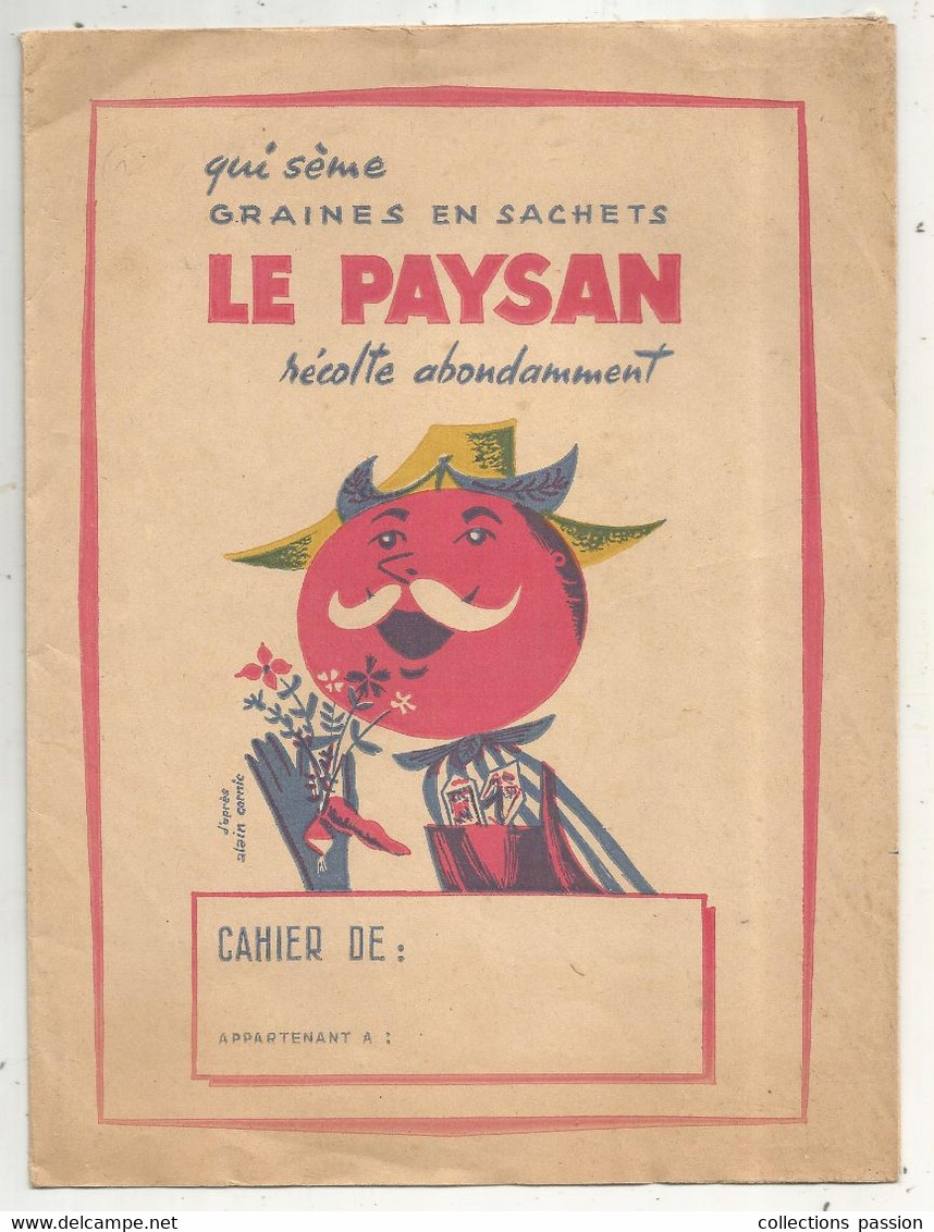 Protége Cahiers, Graines En Sachet, LE PAYSAN,  Frais Fr 1.95e - Protège-cahiers