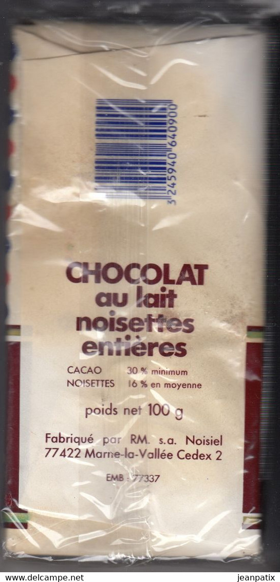 Ancienne Plaquette De Chocolat - 2 Tablettes Au Lait Noisettes Sous Blister - MENIER - Fabriqué Noisel Marne La Vallée - Chocolat