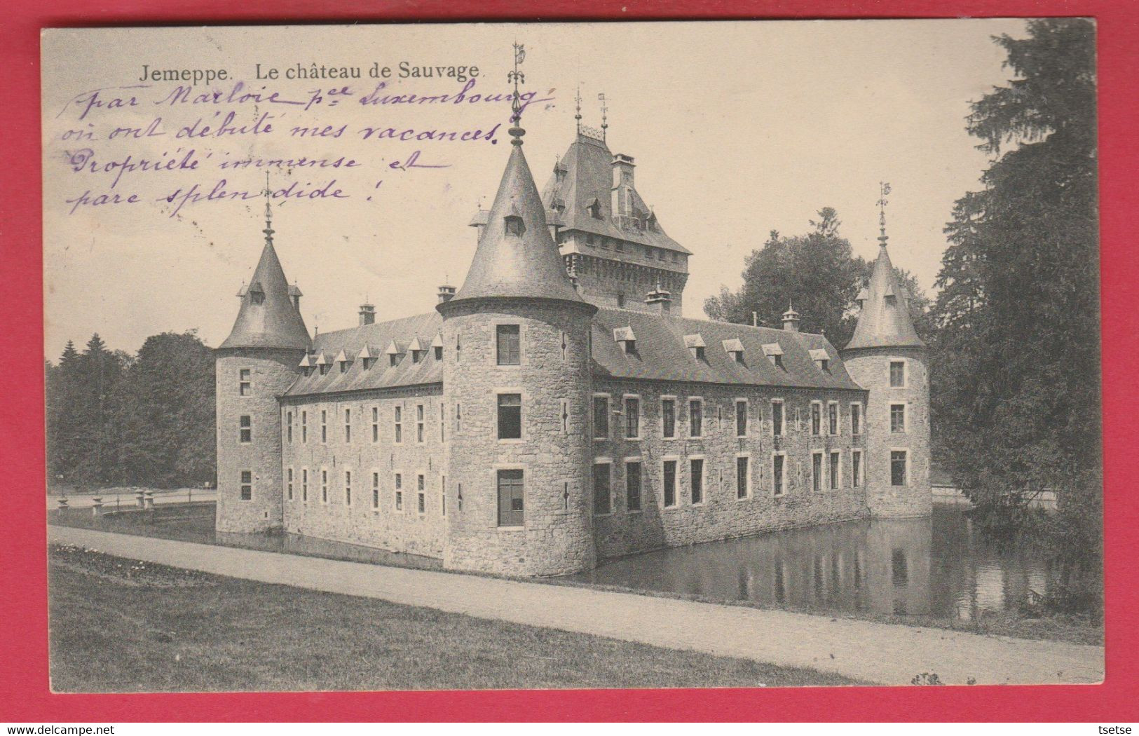 Hargimont / Jemeppe - Le Château De Sauvage ... Feldpost ( Voir Verso ) - Marche-en-Famenne