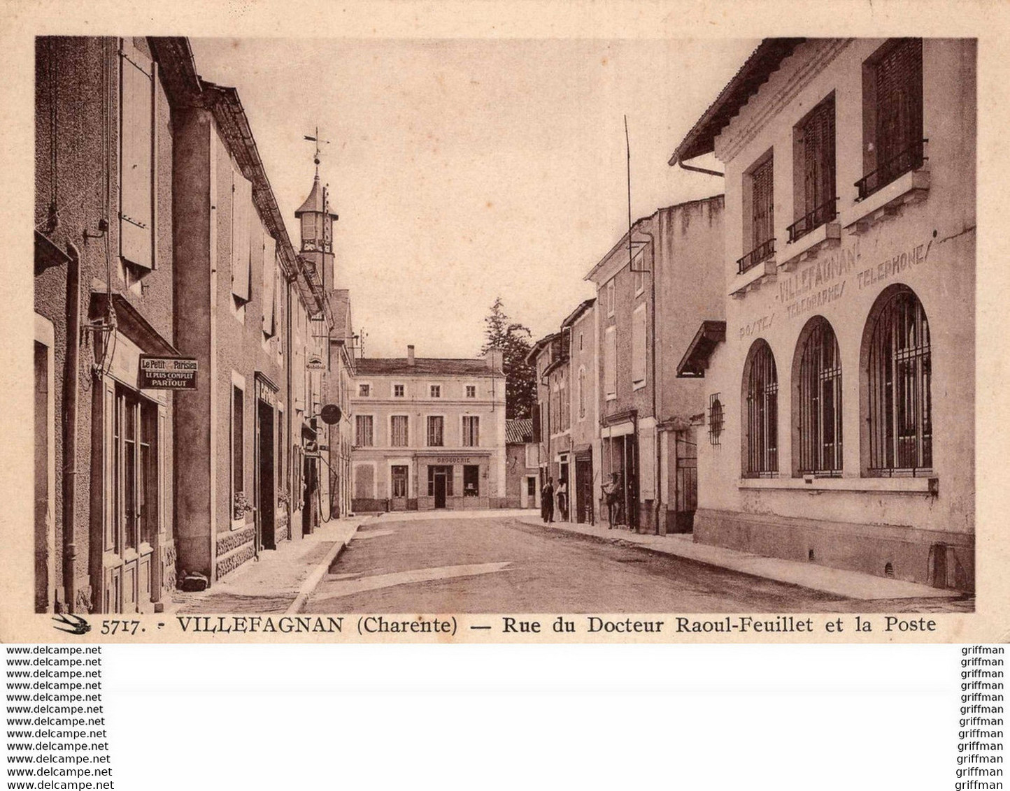 VILLEFAGNAN RUE DU DOCTEUR RAOUL FEUILLET ET LA POSTE TBE - Villefagnan