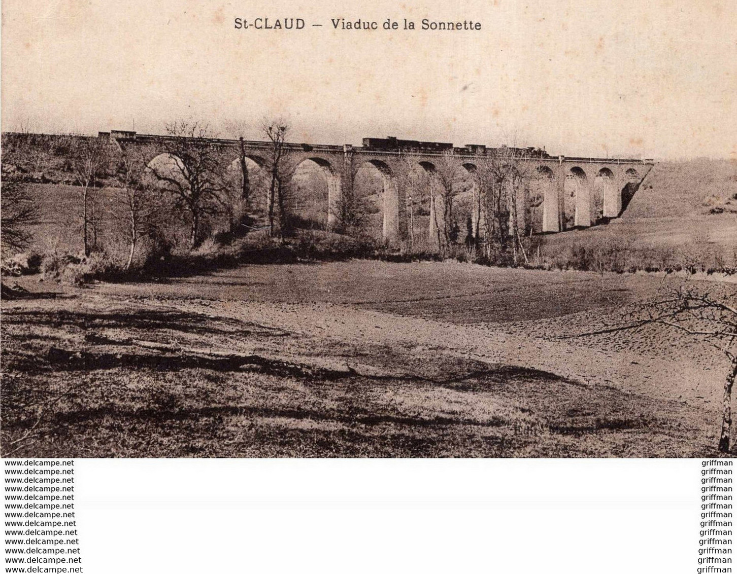 SAINT CLAUD SUR LE SON VIADUC DE LA SONNETTE LIGNE DE ROUMAZIERES A RUFFEC TRAIN TBE - Other & Unclassified