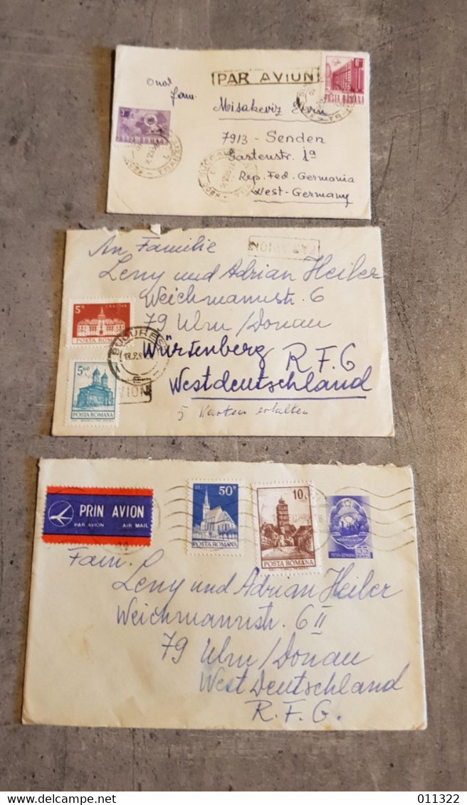 ROMÂNIA 3 REGISTERED LETTERS SEND TO GERMANY - Lettres & Documents